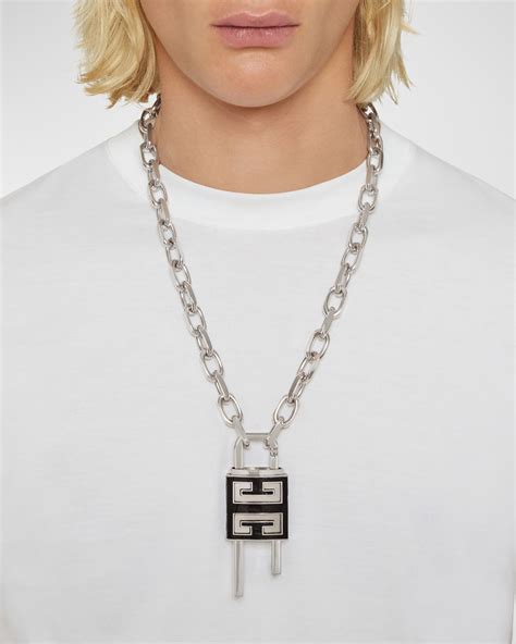 givenchy necklace mens|givenchy lock chain.